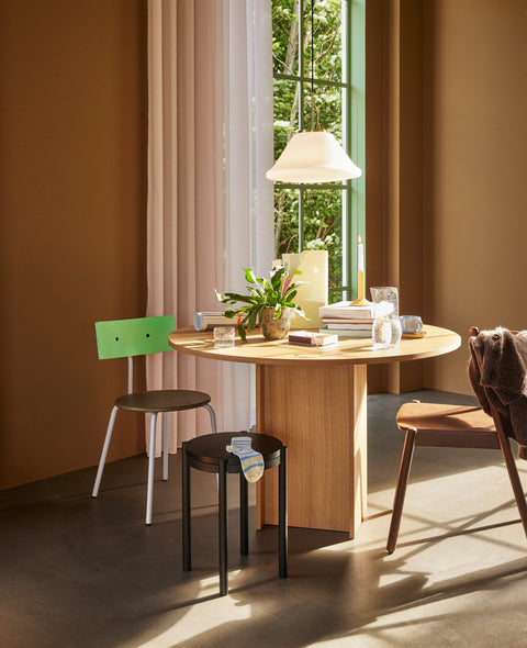 Hübsch Straight Dining Table Round Natural