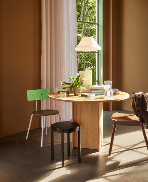 Hübsch Straight Dining Table Round Natural