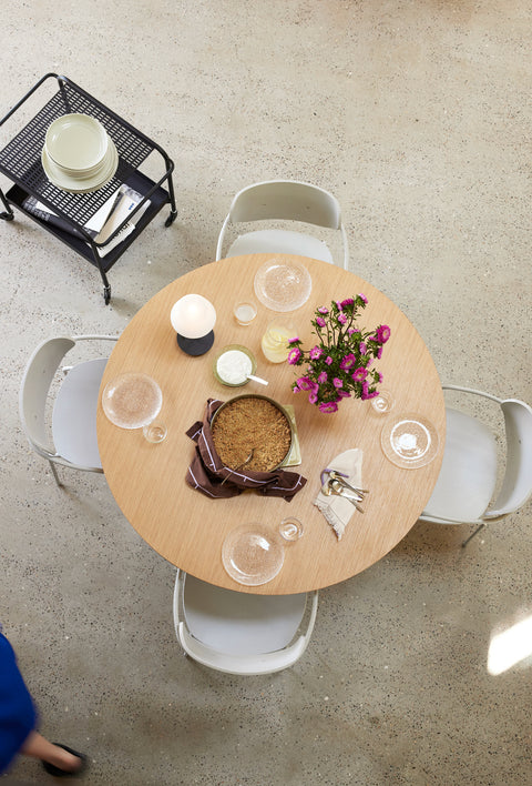 Hübsch Straight Dining Table Round Natural