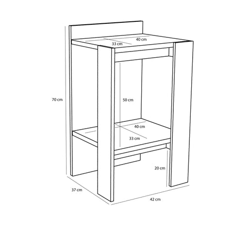 Hübsch Merge Bedside Table Natural