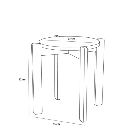 Hübsch Always Stool Light Grey