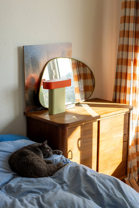 Hübsch Sleek Table Lamp Green/Red