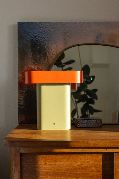 Hübsch Sleek Table Lamp Green/Red