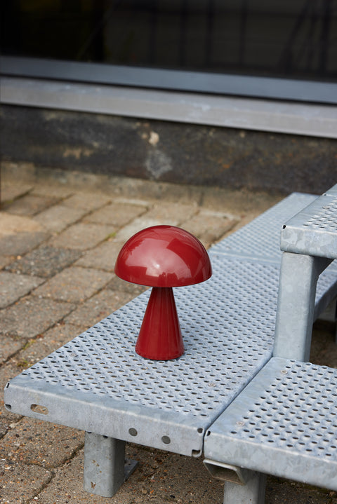 Hübsch Mush Portable Lamp Red