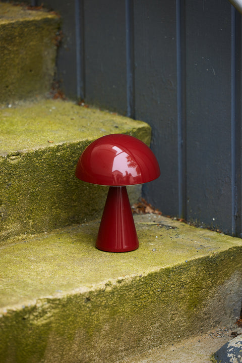 Hübsch Mush Portable Lamp Red