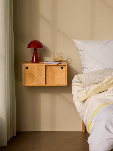 Hübsch Mush Portable Lamp Red