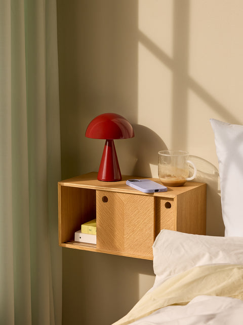Hübsch Mush Portable Lamp Red