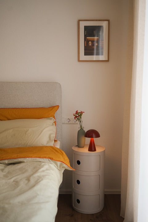Hübsch Mush Portable Lamp Red