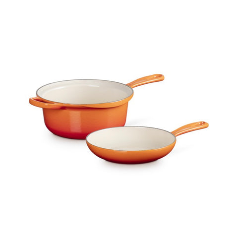Tigan salce Le Creuset prej gize 2 në 1 22 CM / 2.3L Volcanic