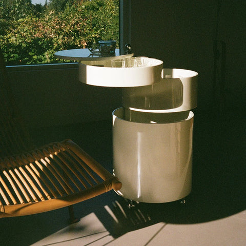 VERPAN Verner Panton Barboy Trolley, Glossy Creamy White