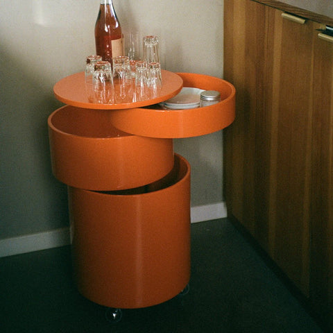 VERPAN Verner Panton Barboy Trolley, Glossy Fresh Orange