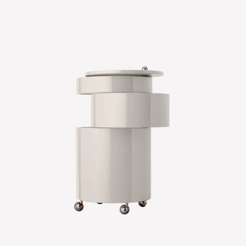 VERPAN Verner Panton Barboy Trolley, Glossy Creamy White