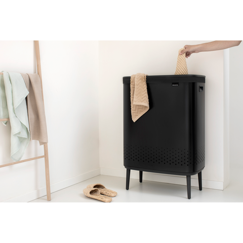 Brabantia Bo Laundry Bin Hi 2 x 45 Litre – Matt Black