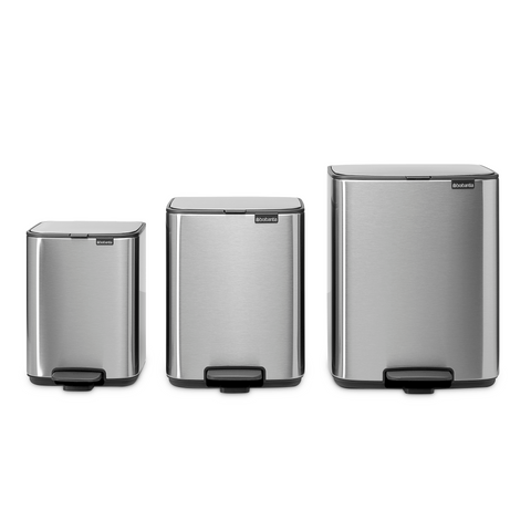 Brabantia Bo Pedal Bin, 7 L - Matt Steel Fingerprint Proof