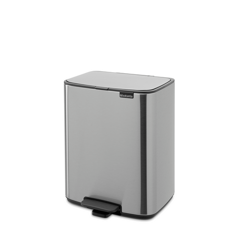 Brabantia Bo Pedal Bin, 12 L - Matt Steel Fingerprint Proof
