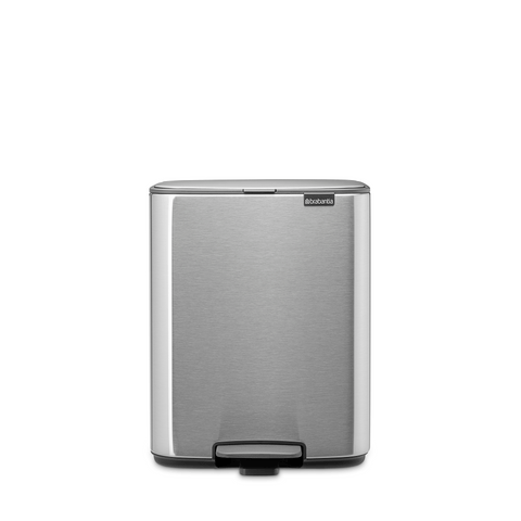 Brabantia Bo Pedal Bin, 12 L - Matt Steel Fingerprint Proof