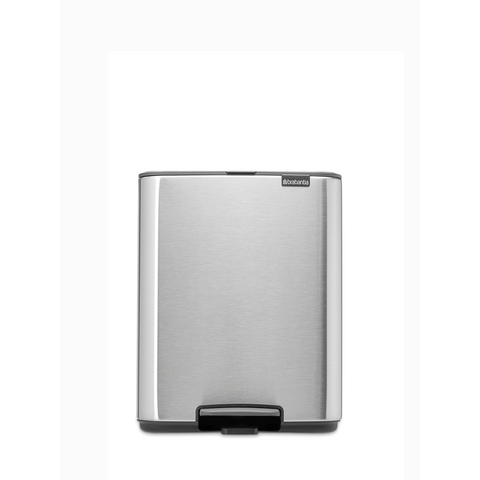 Brabantia Bo Pedal Bin, 12 L - Matt Steel Fingerprint Proof