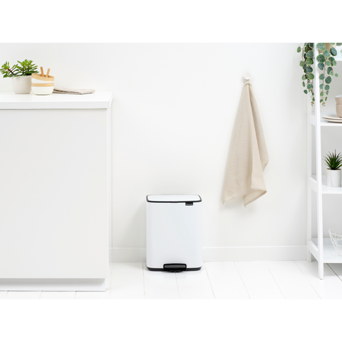 Brabantia Bo Pedal Bin, 12 L - White