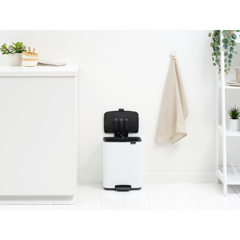 Brabantia Bo Pedal Bin, 12 L - White