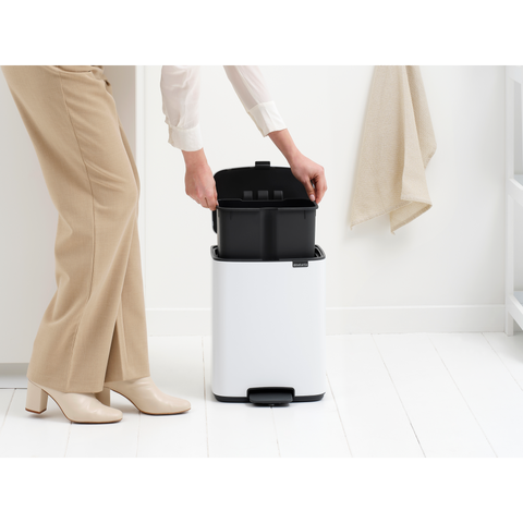 Brabantia Bo Pedal Bin, 12 L - White