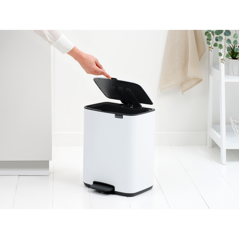 Brabantia Bo Pedal Bin, 12 L - White