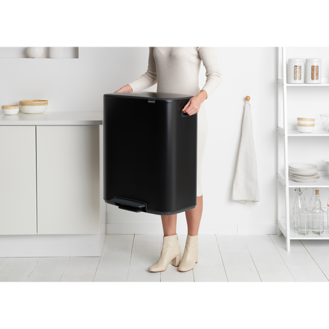 Brabantia Bo Pedal Bin, 60 L - Matt Black