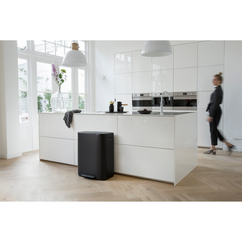 Brabantia Bo Pedal Bin, 60 L - Matt Black