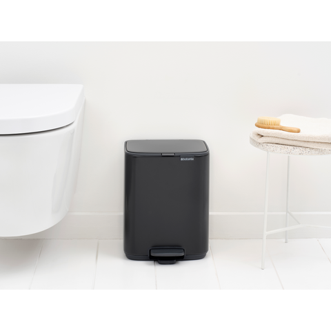 Brabantia Bo Pedal Bin, 7 L - Matt Black