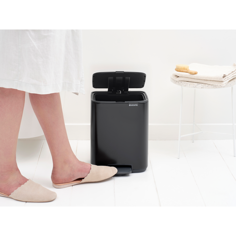 Brabantia Bo Pedal Bin, 12 L - Matt Black