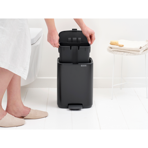 Brabantia Bo Pedal Bin, 12 L - Matt Black