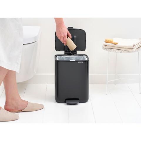 Brabantia Bo Pedal Bin, 7 L - Matt Black