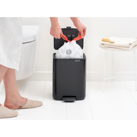 Brabantia Bo Pedal Bin, 12 L - Matt Black
