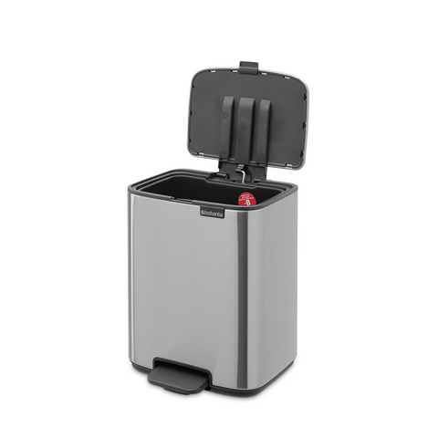 Brabantia Bo Pedal Bin, 7 L - Matt Steel Fingerprint Proof