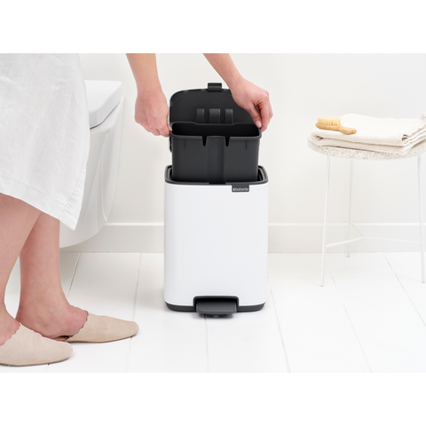 Brabantia Bo Pedal Bin, 7 L - White