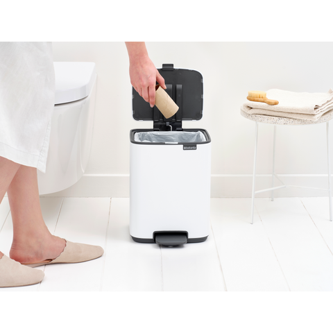 Brabantia Bo Pedal Bin, 7 L - White