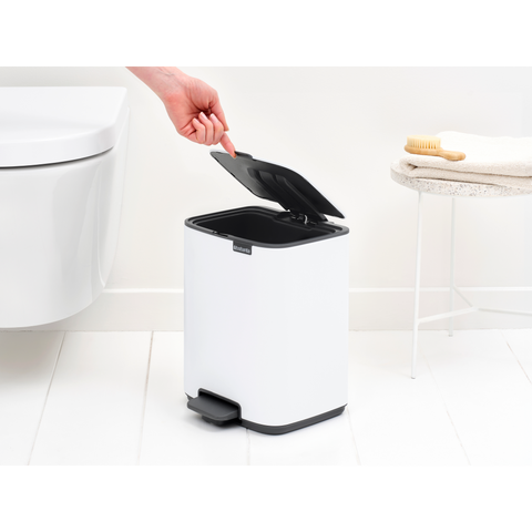 Brabantia Bo Pedal Bin, 7 L - White
