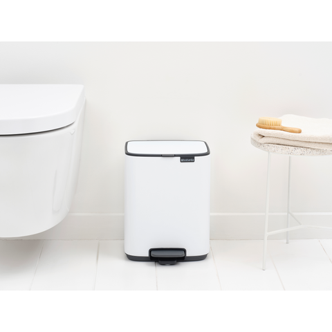 Brabantia Bo Pedal Bin, 7 L - White