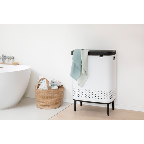 Brabantia Bo Laundry Bin Hi 2 x 45 Litre – White