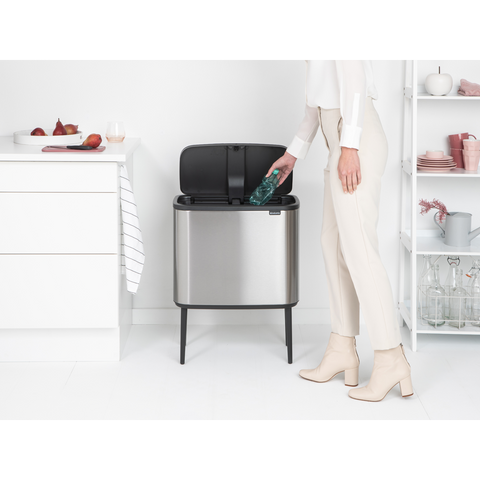 Kosh për plehrash Brabantia Bo Touch 36 litra – Çelik mat, rezistent ndaj gjurmëve të gishtërinjve