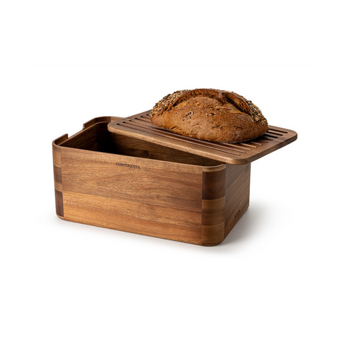 CONTINENTA Acacia Wood Bread Box