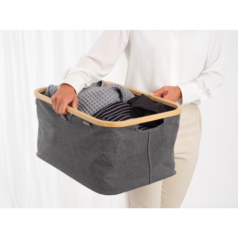 Brabantia Foldable Laundry Basket 40 Litre – Pepper Black