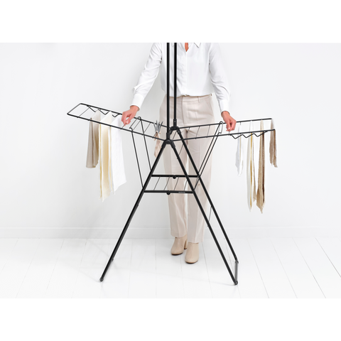Brabantia HangOn Drying Rack 20 Metres with Rod – Matt Black