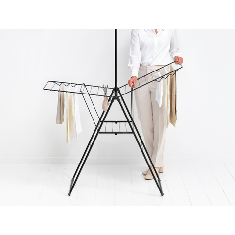 Brabantia HangOn Drying Rack 20 Metres with Rod – Matt Black