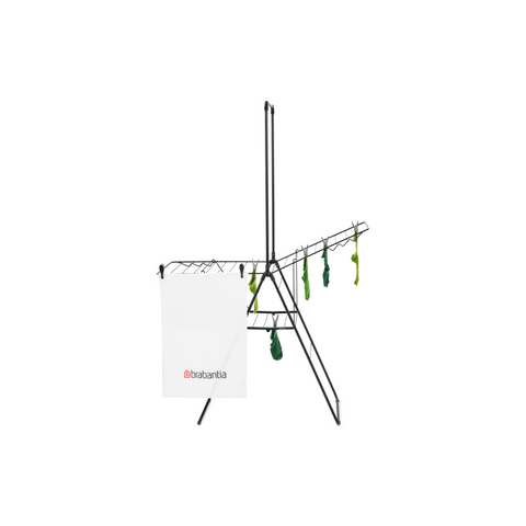 Brabantia HangOn Drying Rack 20 Metres with Rod – Matt Black