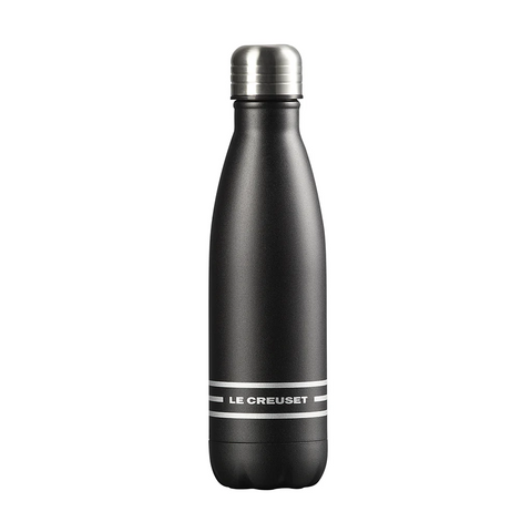Le Creuset Stainless Steel Hydration Water Bottle 0.5L Black