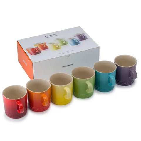 Le Creuset Rainbow Set of 6 Mugs 350 ml