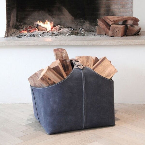 Ørskov Log Holder, Suede, Grey/Black