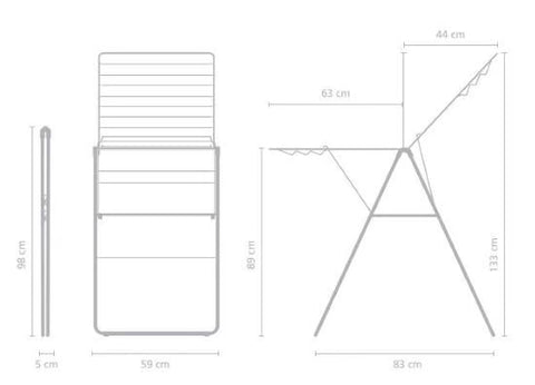 Raft tharëse Brabantia HangOn 20 metra – Gri metalike