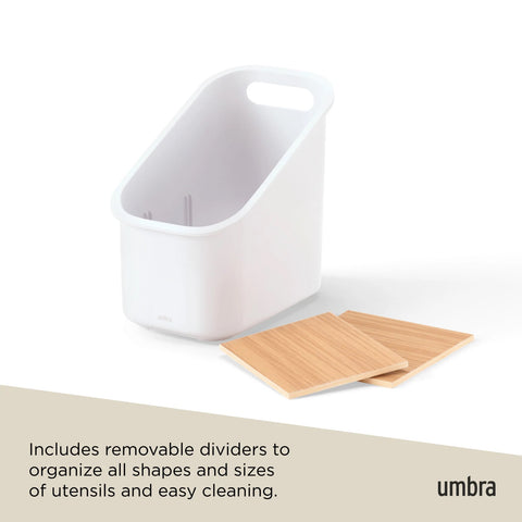 Umbra Bellwood Utensil Holder White-Natural