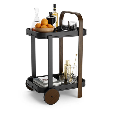 Umbra Bellwood Bar & Storage Cart Black-Walnut